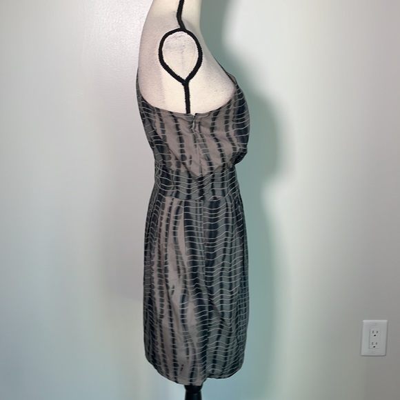 Walter Baker Black Grey Tie Dye One Shoulder Asymmetrical Dress S - Picture 10 of 11